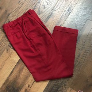 Lauren Ralph Lauren Sophisticated Red Wool Trousers